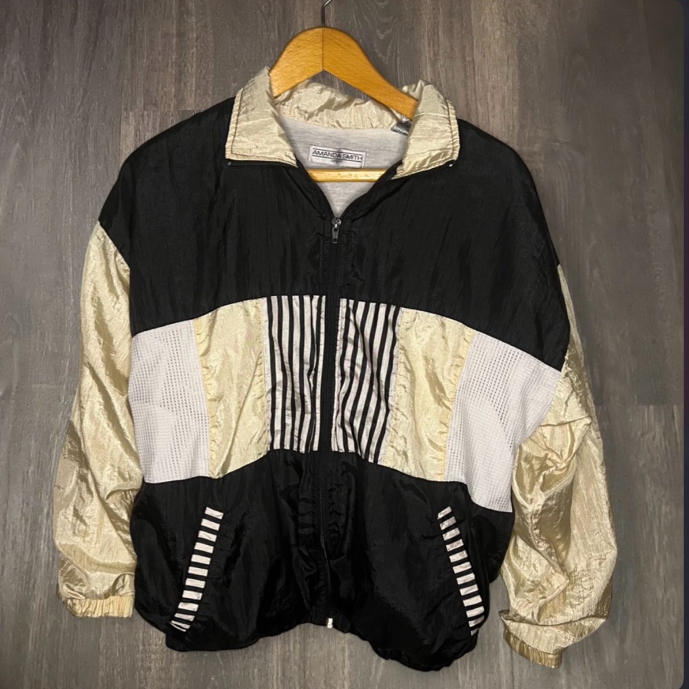 Vintage Amanda Smith Sport‎ Colorblock Windbreaker Jacket Size M